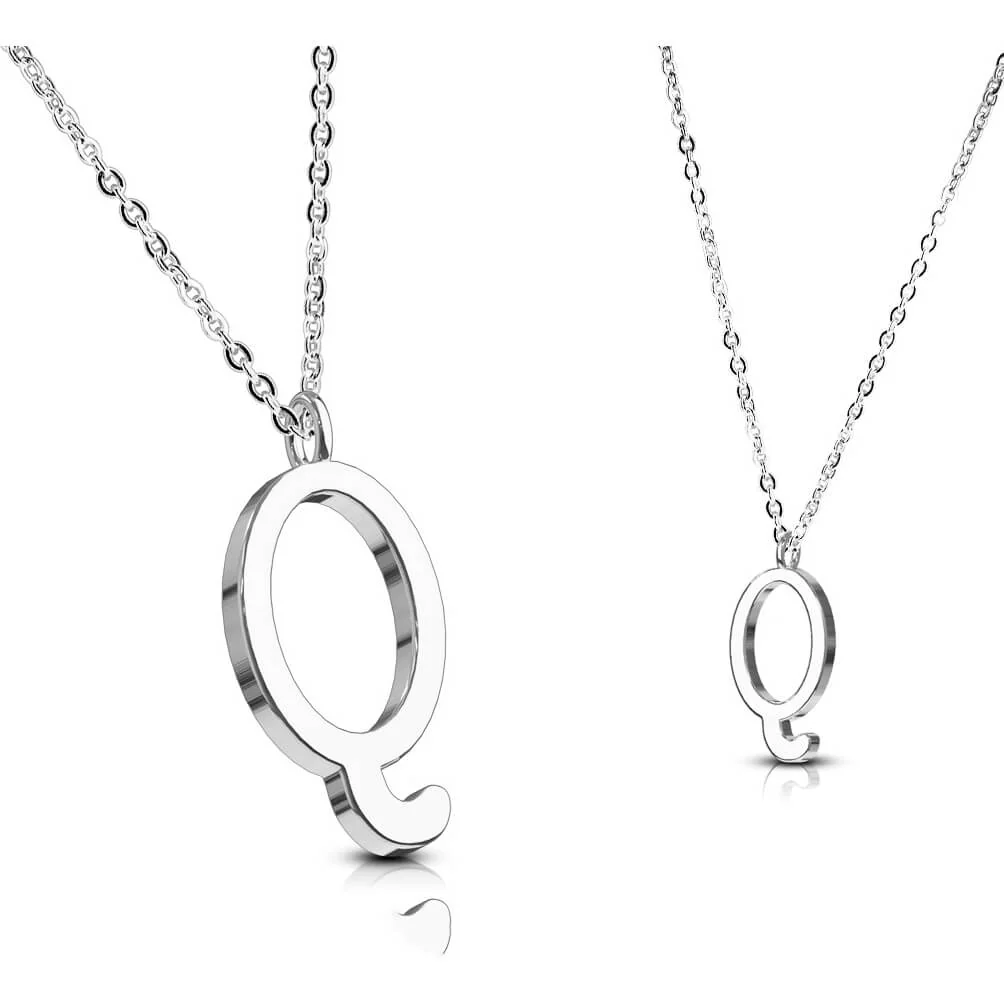 Collier 316L Pendentif avec Chaîne Initiale Alphabet - Image 18