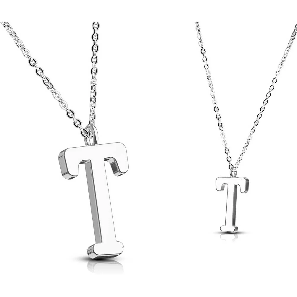 Collier 316L Pendentif avec Chaîne Initiale Alphabet - Image 21