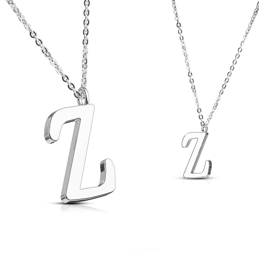 Collier 316L Pendentif avec Chaîne Initiale Alphabet - Image 27