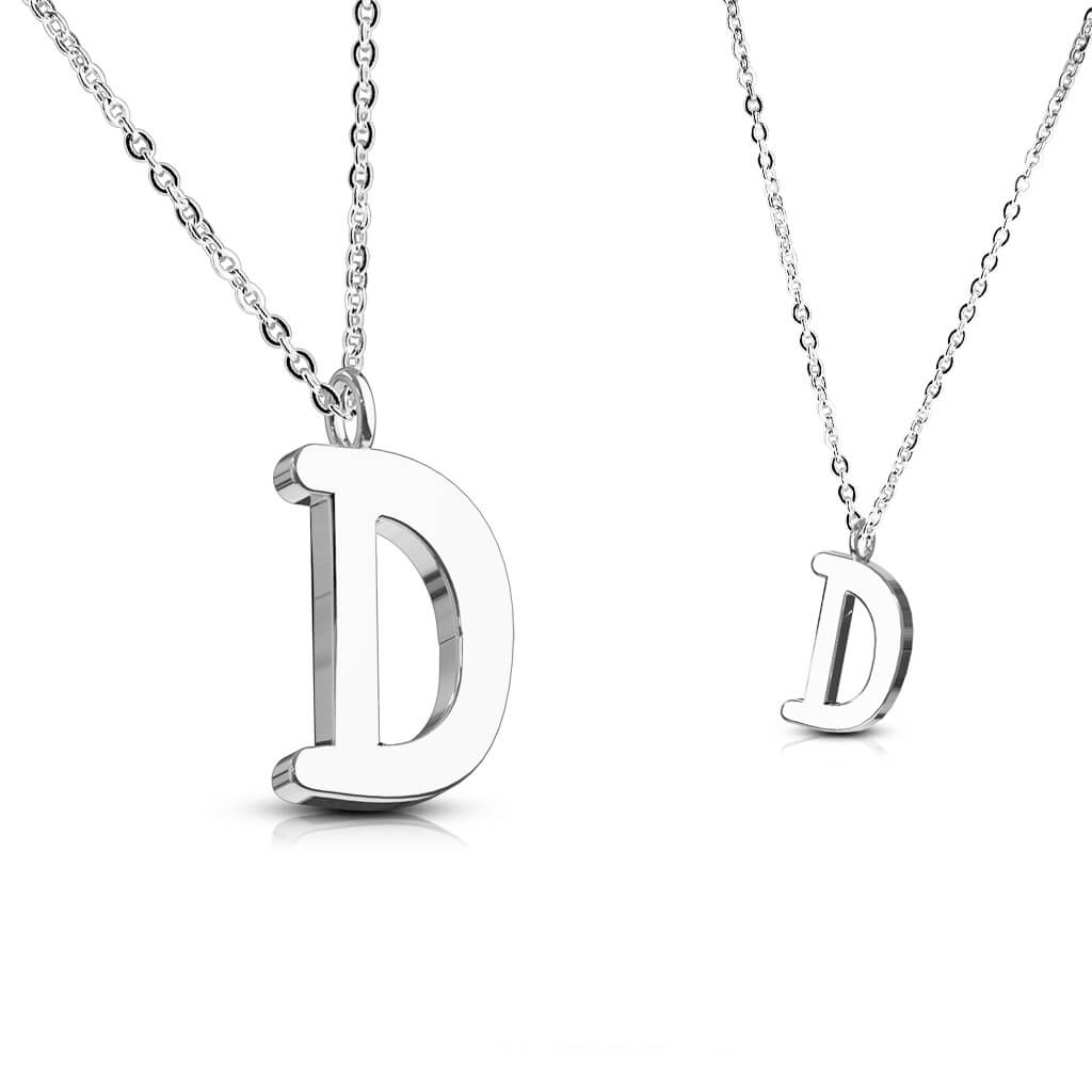 Collier 316L Pendentif avec Chaîne Initiale Alphabet - Image 5