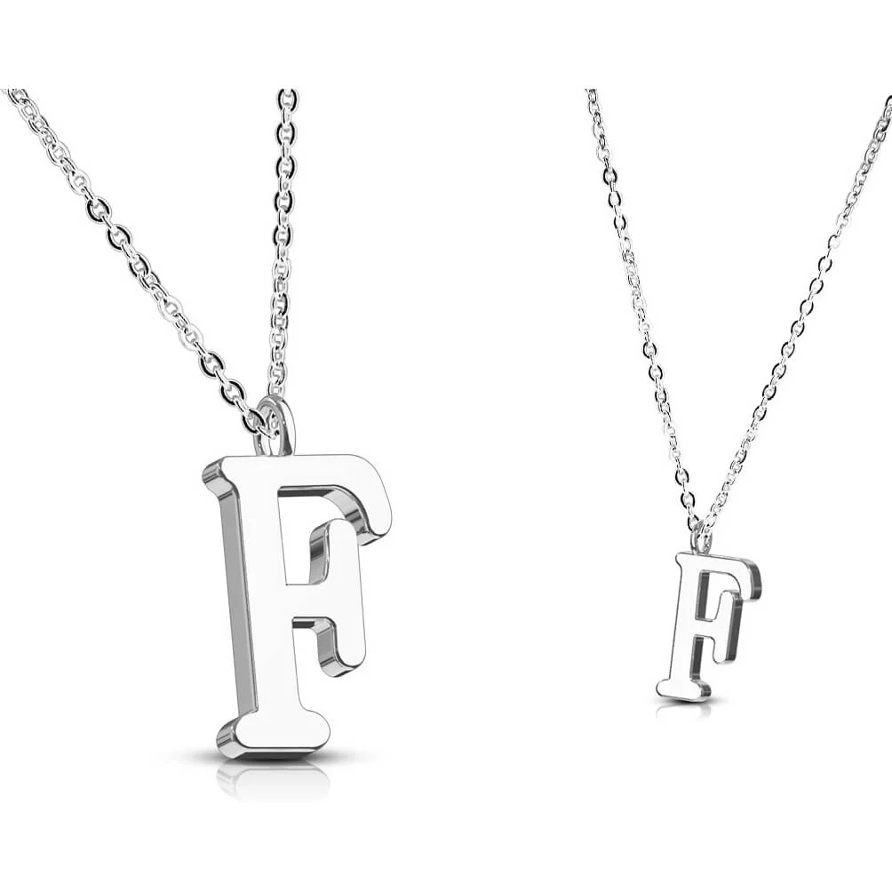 Collier 316L Pendentif avec Chaîne Initiale Alphabet - Image 7