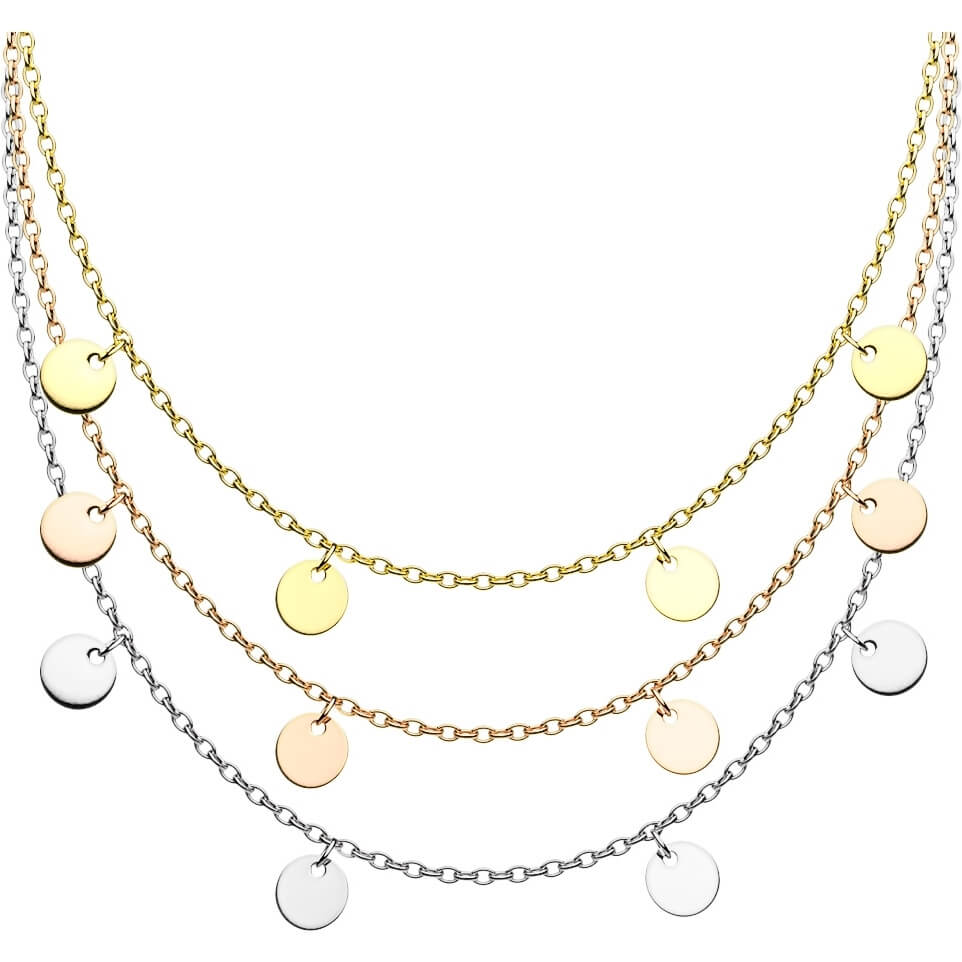 Collier 316L Collier Quatre Plaques Rondes Pendentifs - Image 2