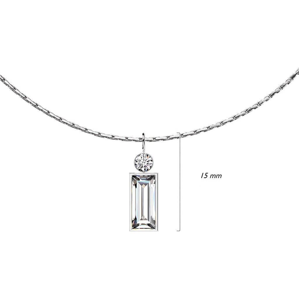 Collier Pendentif Baguette Zircone - Image 2