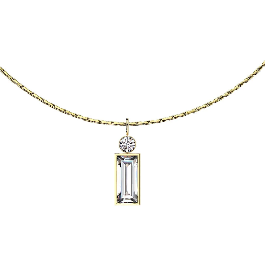 Collier Pendentif Baguette Zircone - Image 3