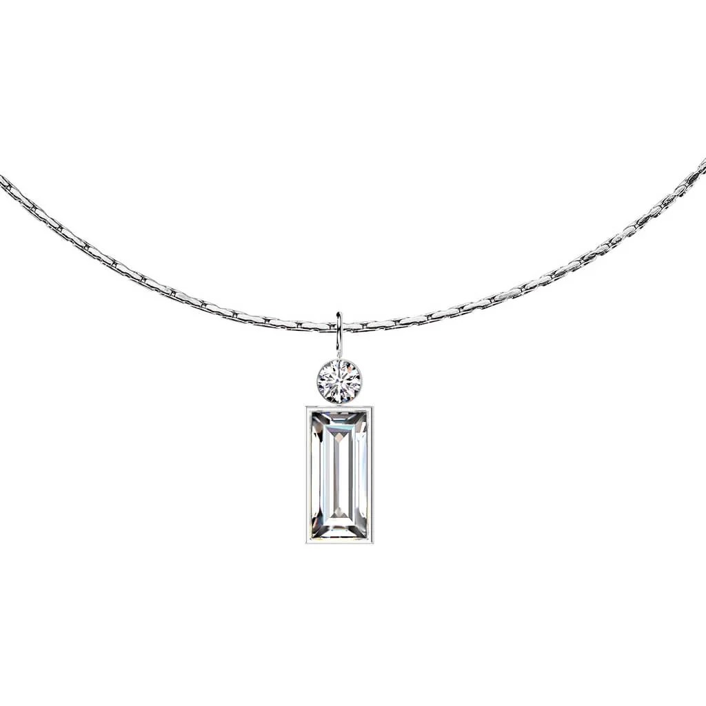 Collier Pendentif Baguette Zircone - Image 4