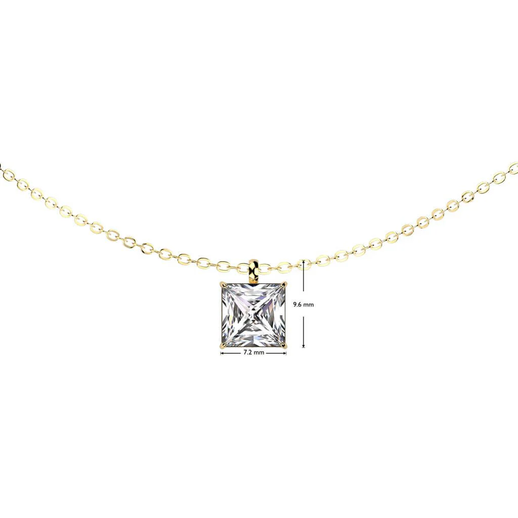 Collier Chaîne en zircone carrée, serti clos - Image 2