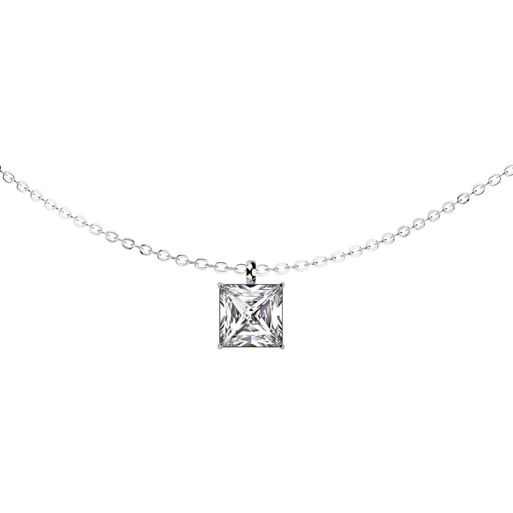 Collier Chaîne en zircone carrée, serti clos - Image 5