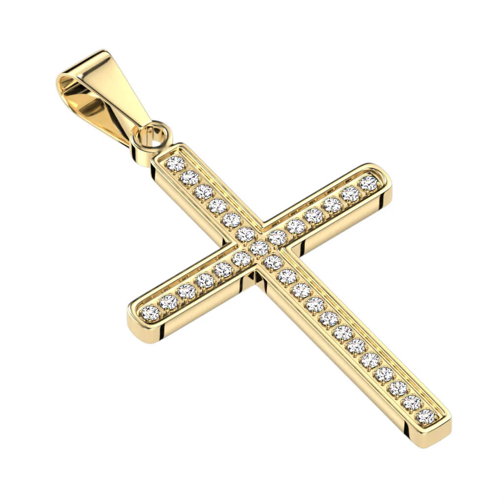 Collier Croix Zircone - Image 3