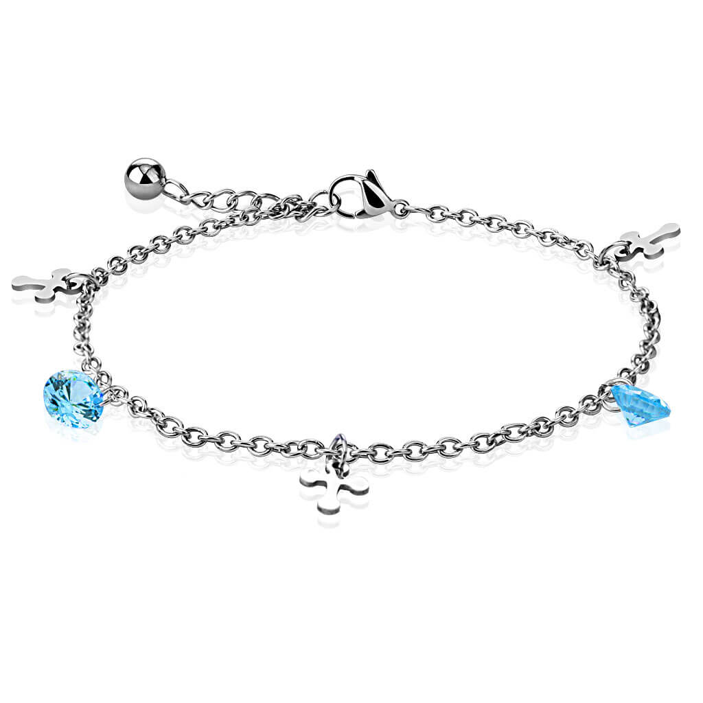 Bracelet Croix Zircone Argent - Image 4