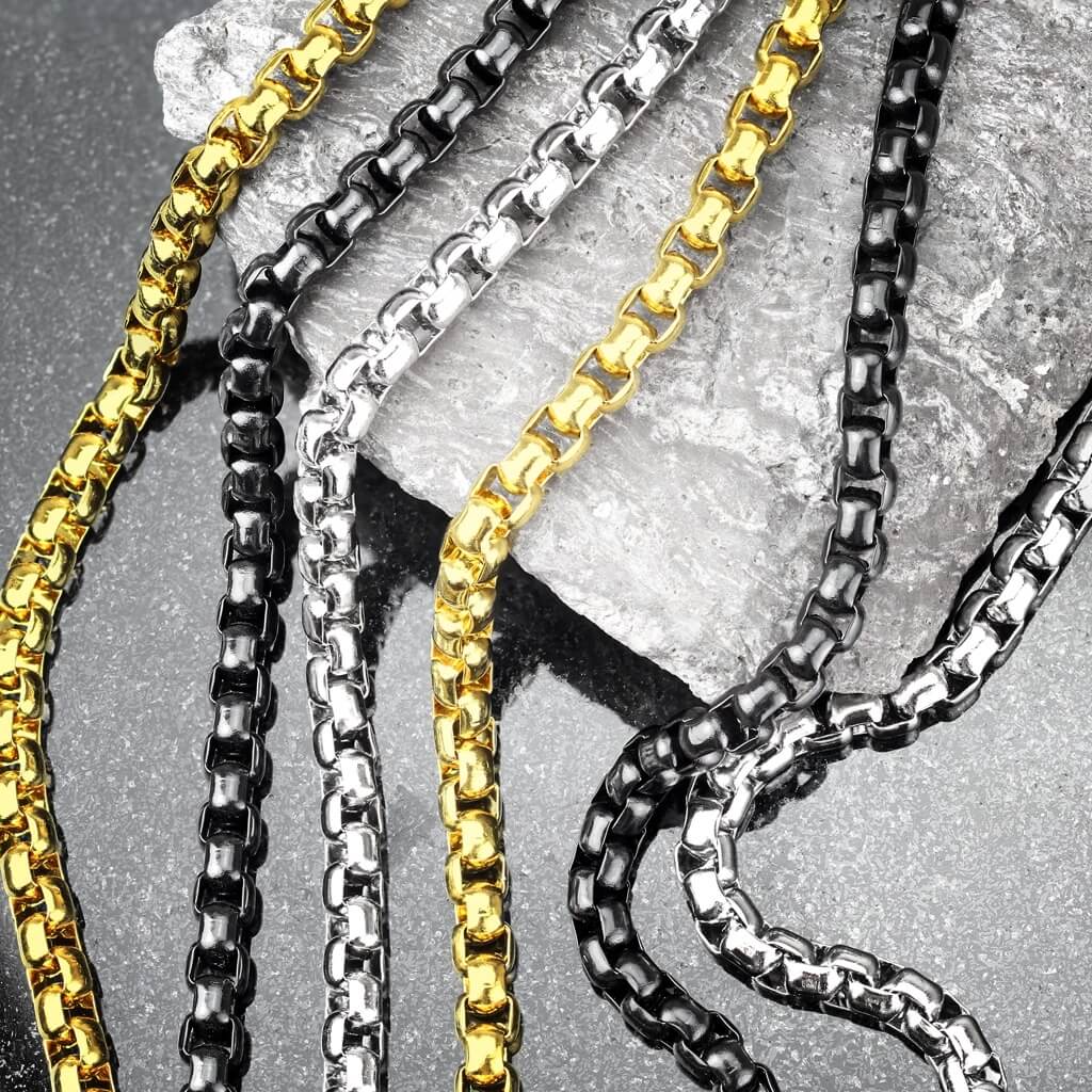 Collier Chaîne Boite Vénitienne Argent - Image 2
