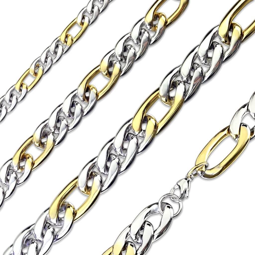 Collier Double Color Argent Or