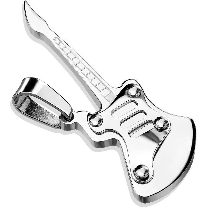 Collier 316L Pendentif Guitare