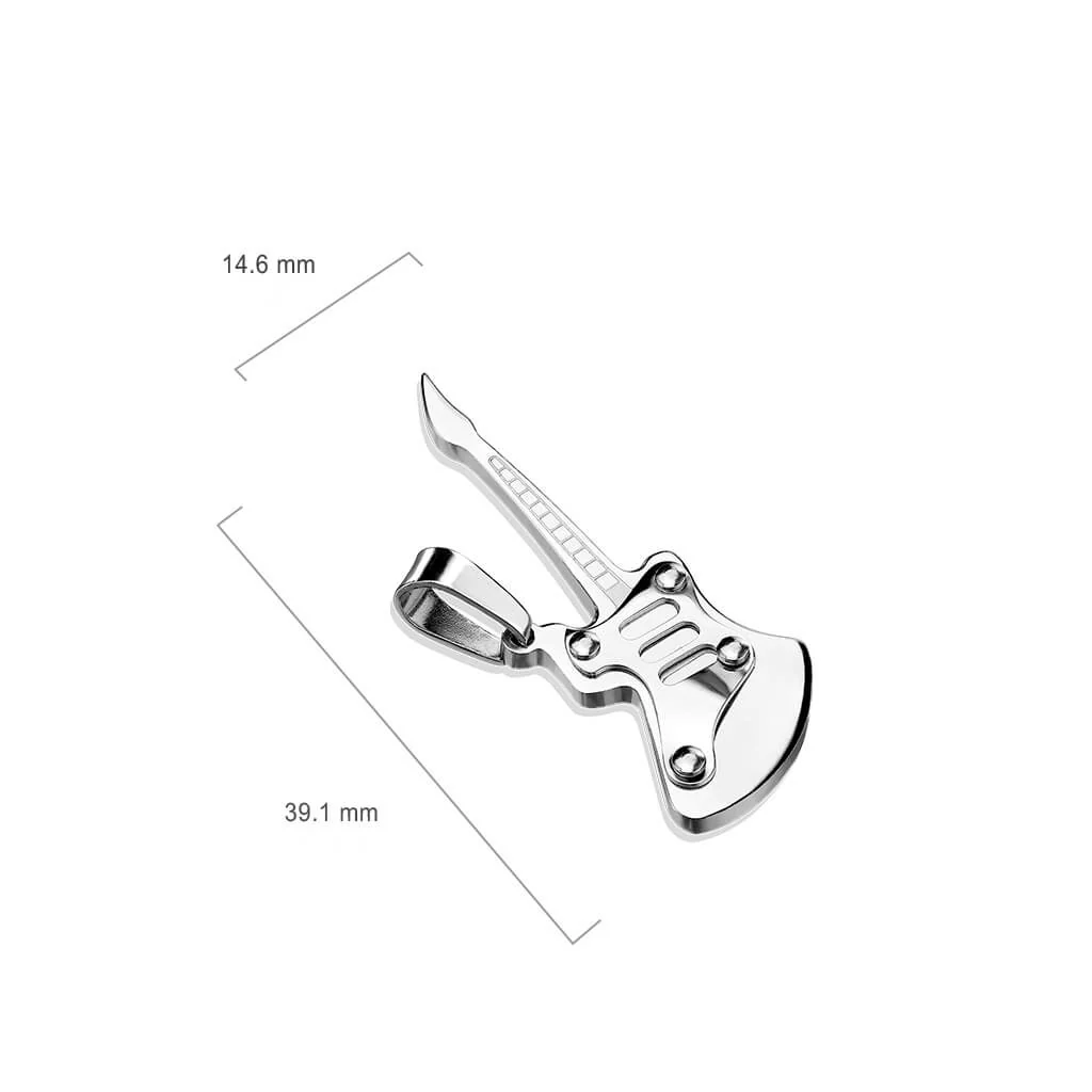 Collier 316L Pendentif Guitare - Image 2