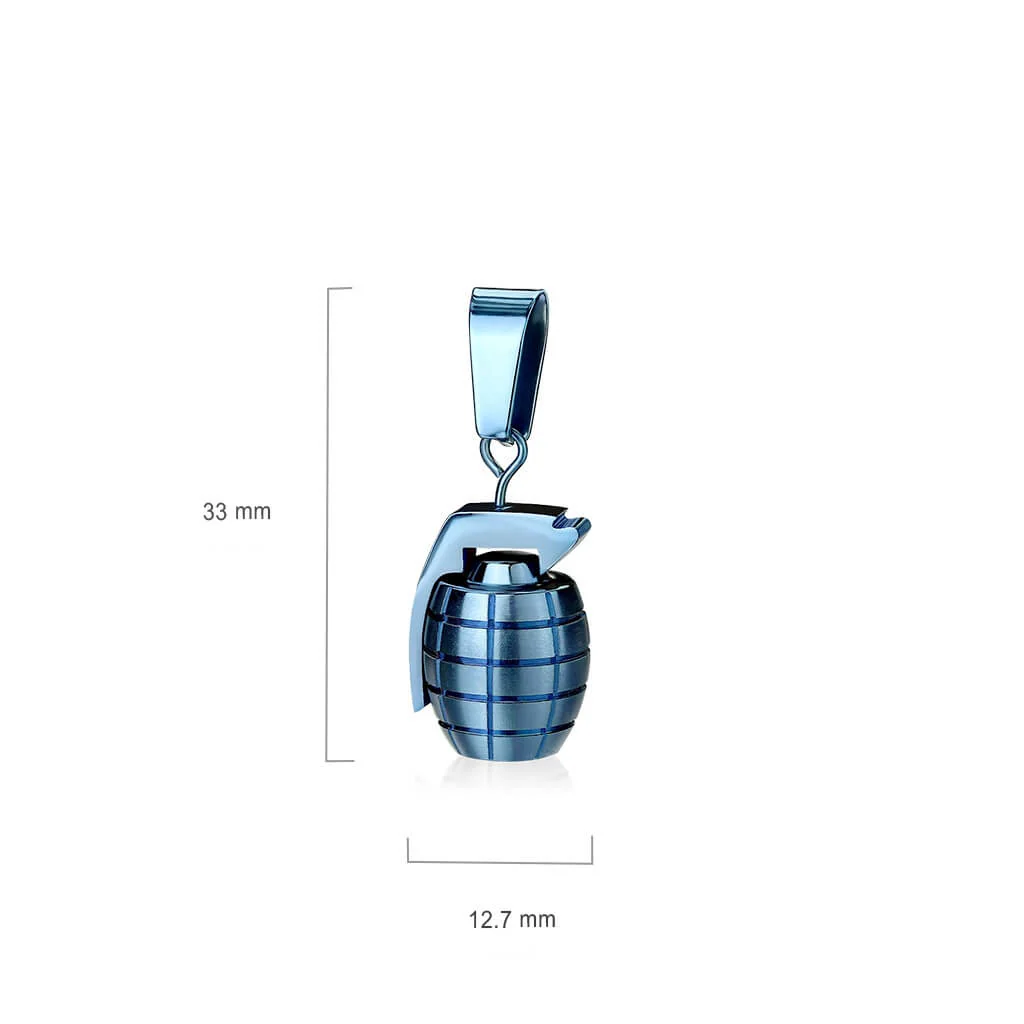 Collier Grenade Bleu - Image 2