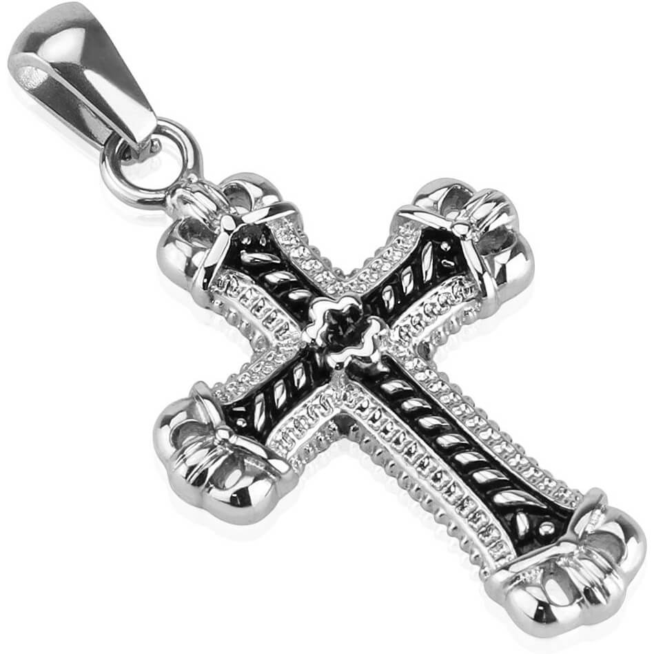 Collier 316L Pendentif Croix Coulée