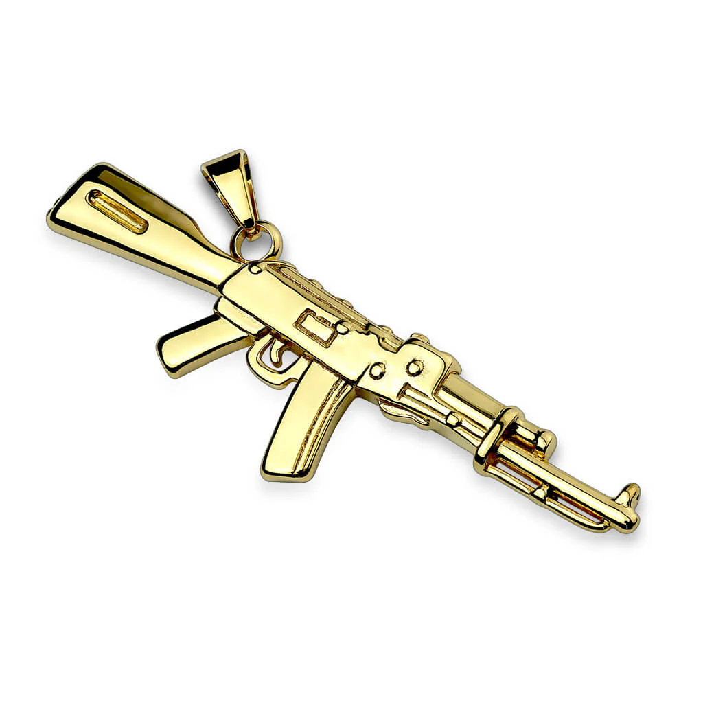 Collier 316L Pendentifs Fusil Semi Automatique - Image 2