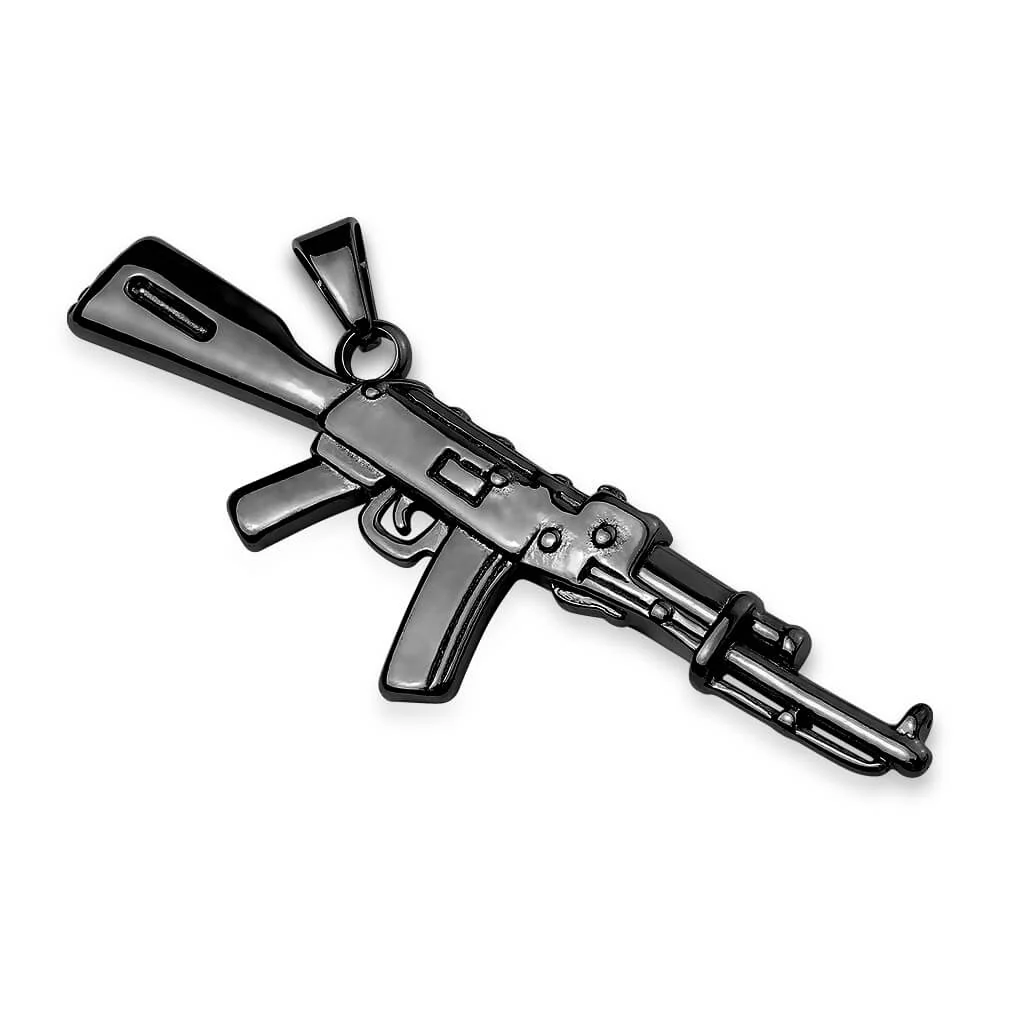 Collier 316L Pendentifs Fusil Semi Automatique - Image 3