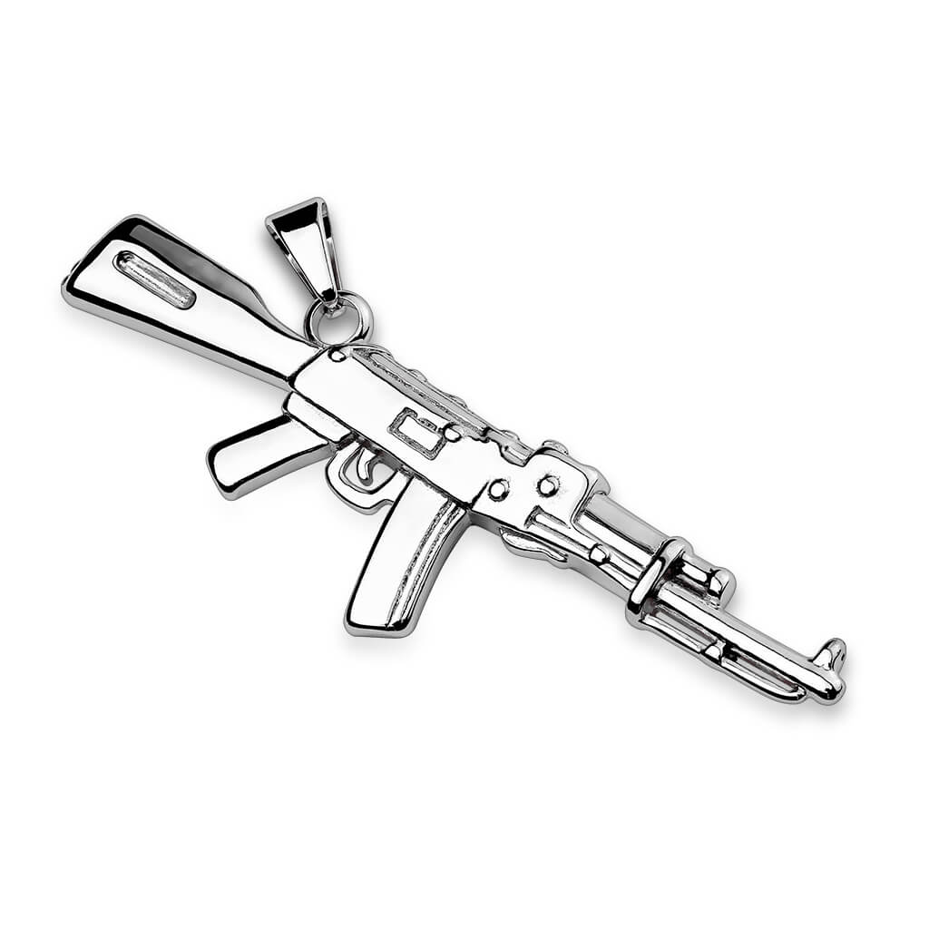 Collier 316L Pendentifs Fusil Semi Automatique - Image 4