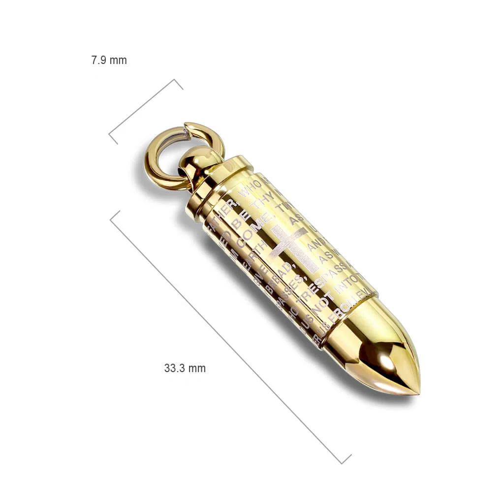 Collier 316L Pendentif Balle Dorée - Image 2