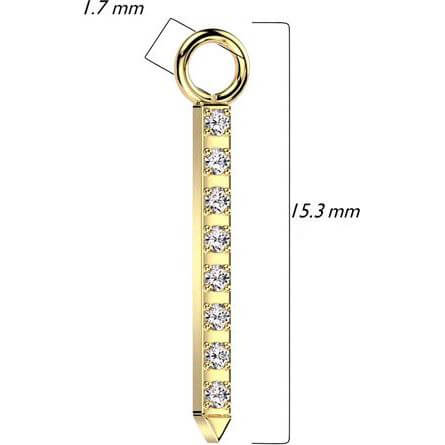 Titane Veste Pendentif Zircone - Image 2