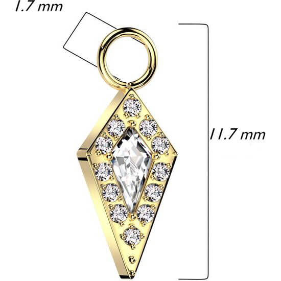 Titane Veste Pendentif Zircone - Image 2