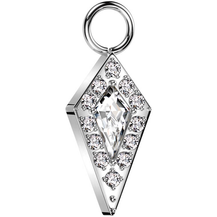 Titane Veste Pendentif Zircone - Image 4
