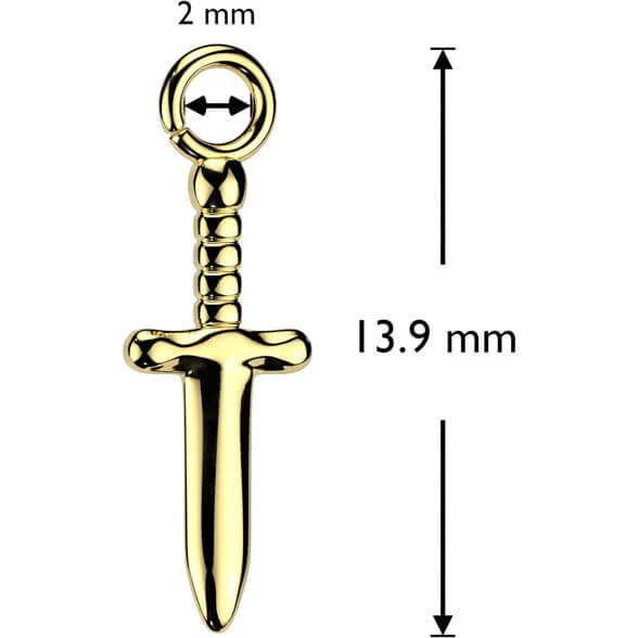 Titane Veste pendentif poignard  - Image 2