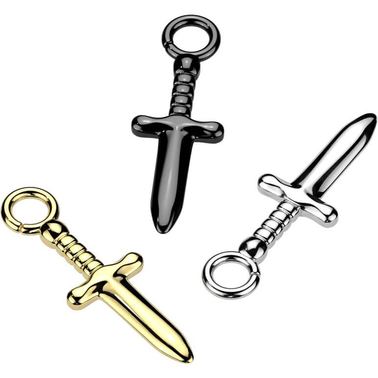 Titane Veste pendentif poignard  - Image 3