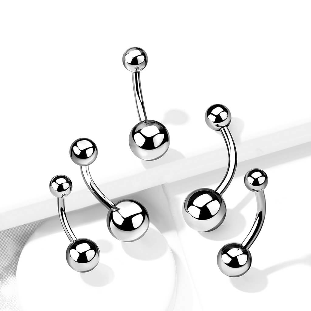 Titane Piercing Nombril Bille Argent - Image 3