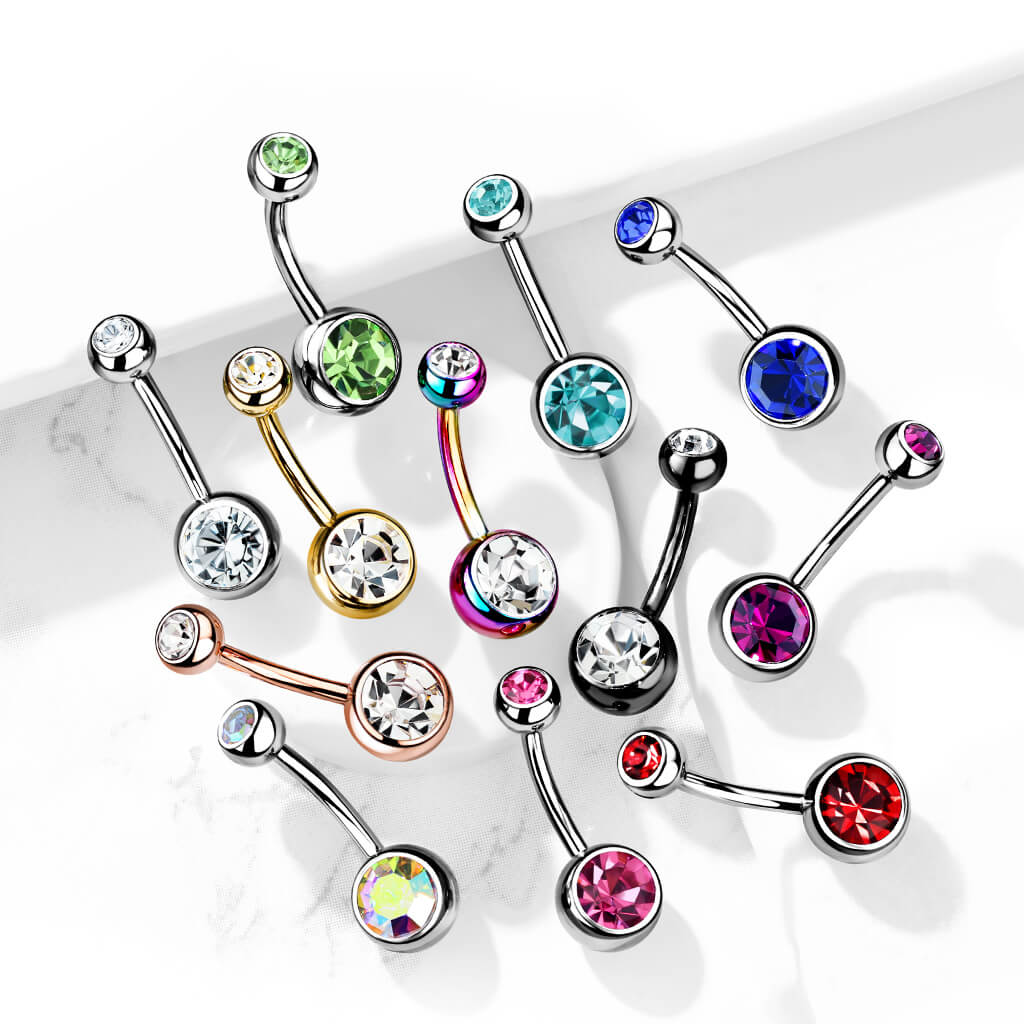 Titane Piercing Nombril Zircone Ronde - Image 5