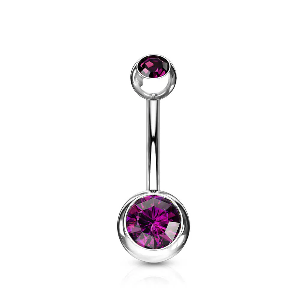 Titane Piercing Nombril Zircone Ronde - Image 6