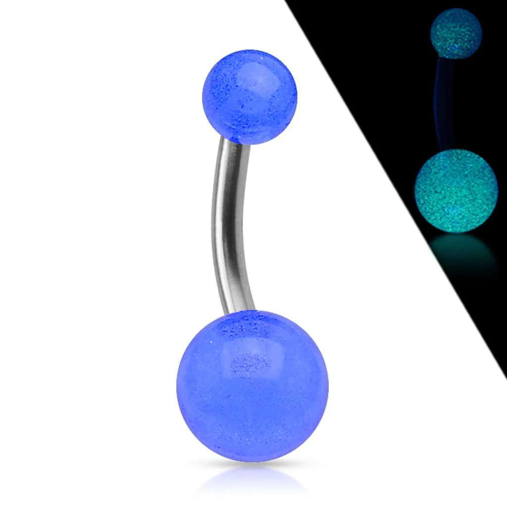 Titane Piercing Nombril Bille Acrylique Phosphorescente - Image 2