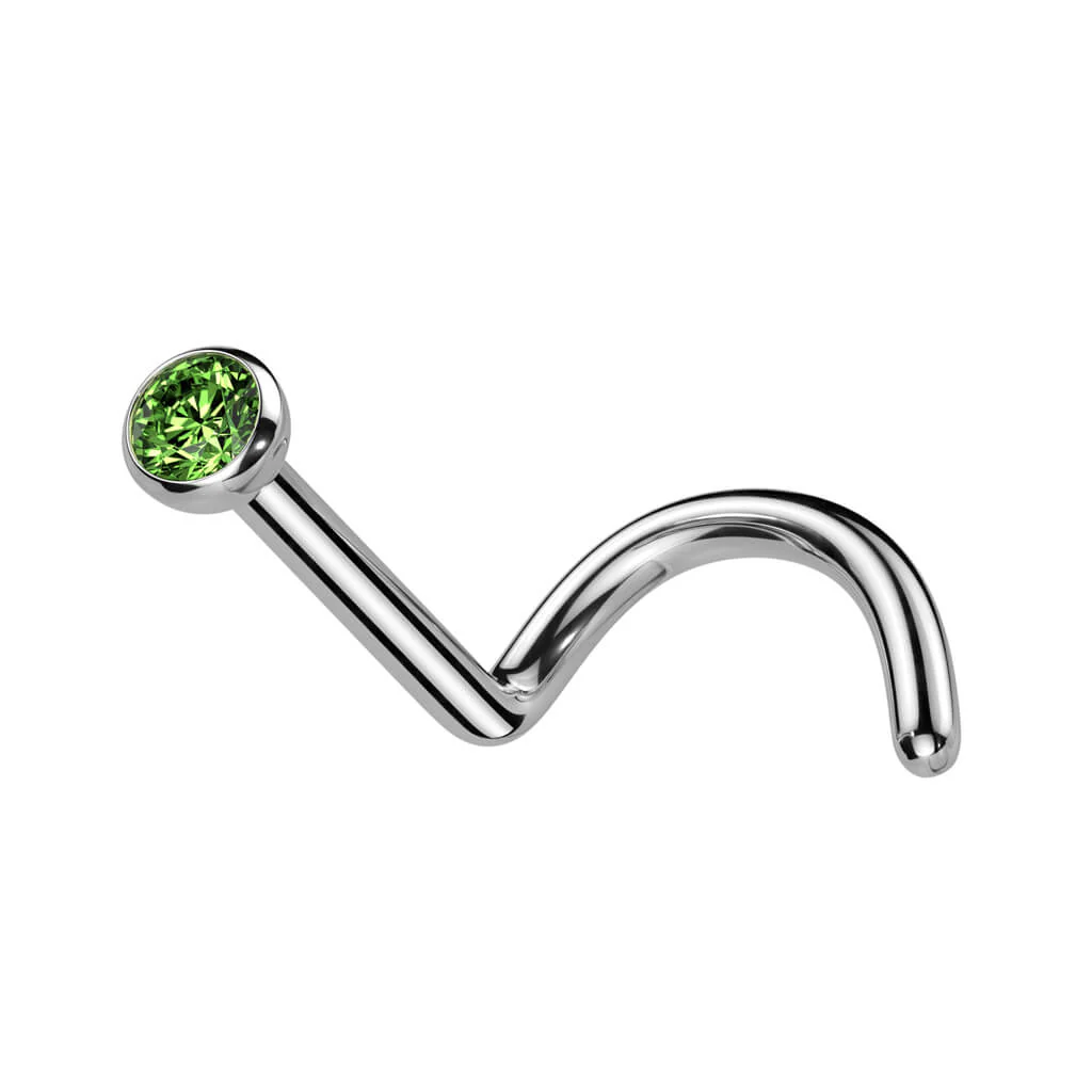 Titane Nez  Vis Zircone Ronde - Image 7