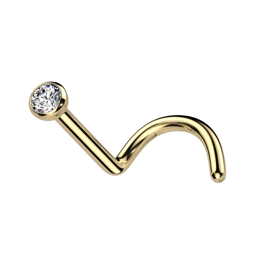 Titane Nez  Vis Zircone Ronde - Image 8