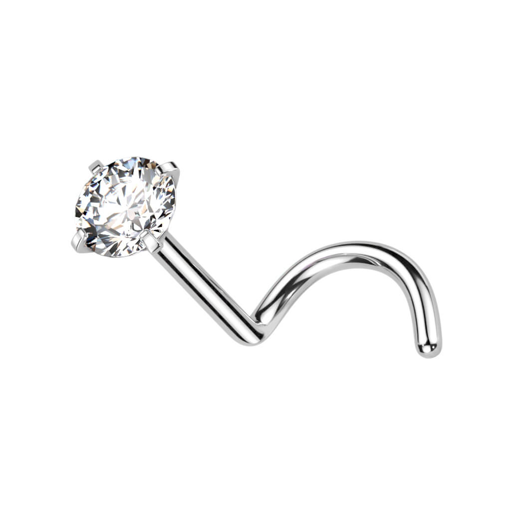 Titane Nez Vis Zircone Ronde - Image 8