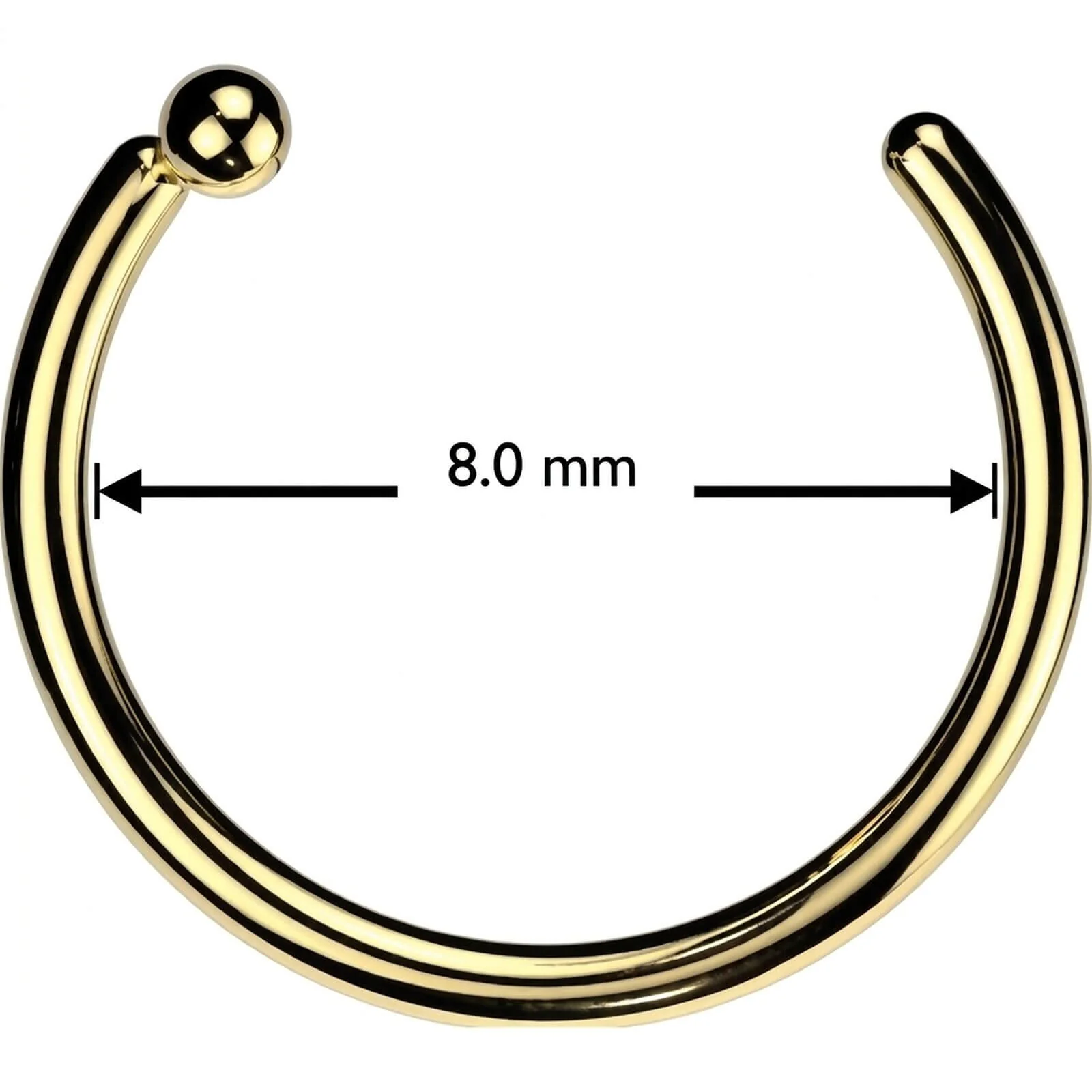 Titane Anneau de Nez Bouchon de barre - Image 2