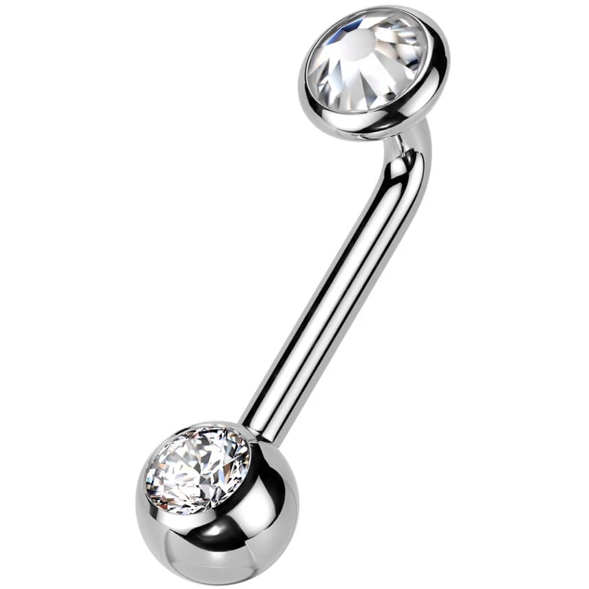 Titane Piercing Christina Zircone Filetage Interne - Image 3