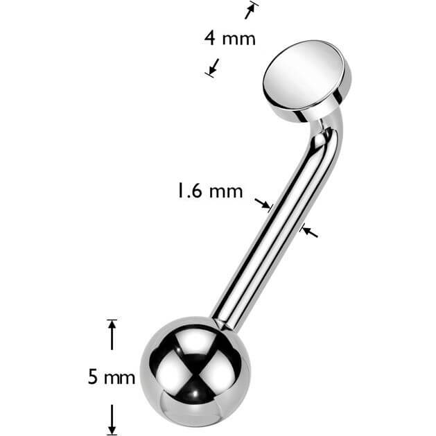 Titane Piercing Bille Christina Filetage Interne - Image 2