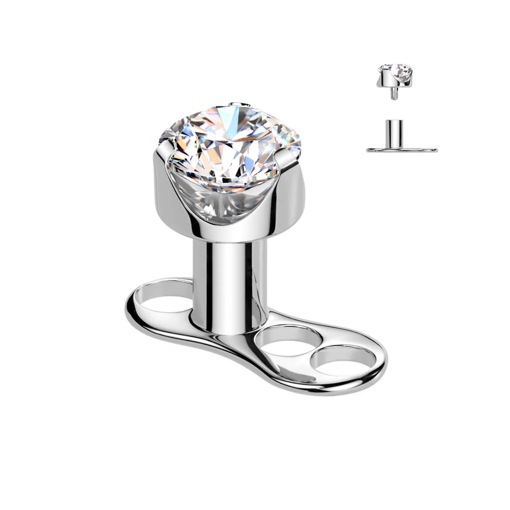 Titane Ancre Dermale zircone 2,5 mm de hauteur Filetage Interne - Image 3