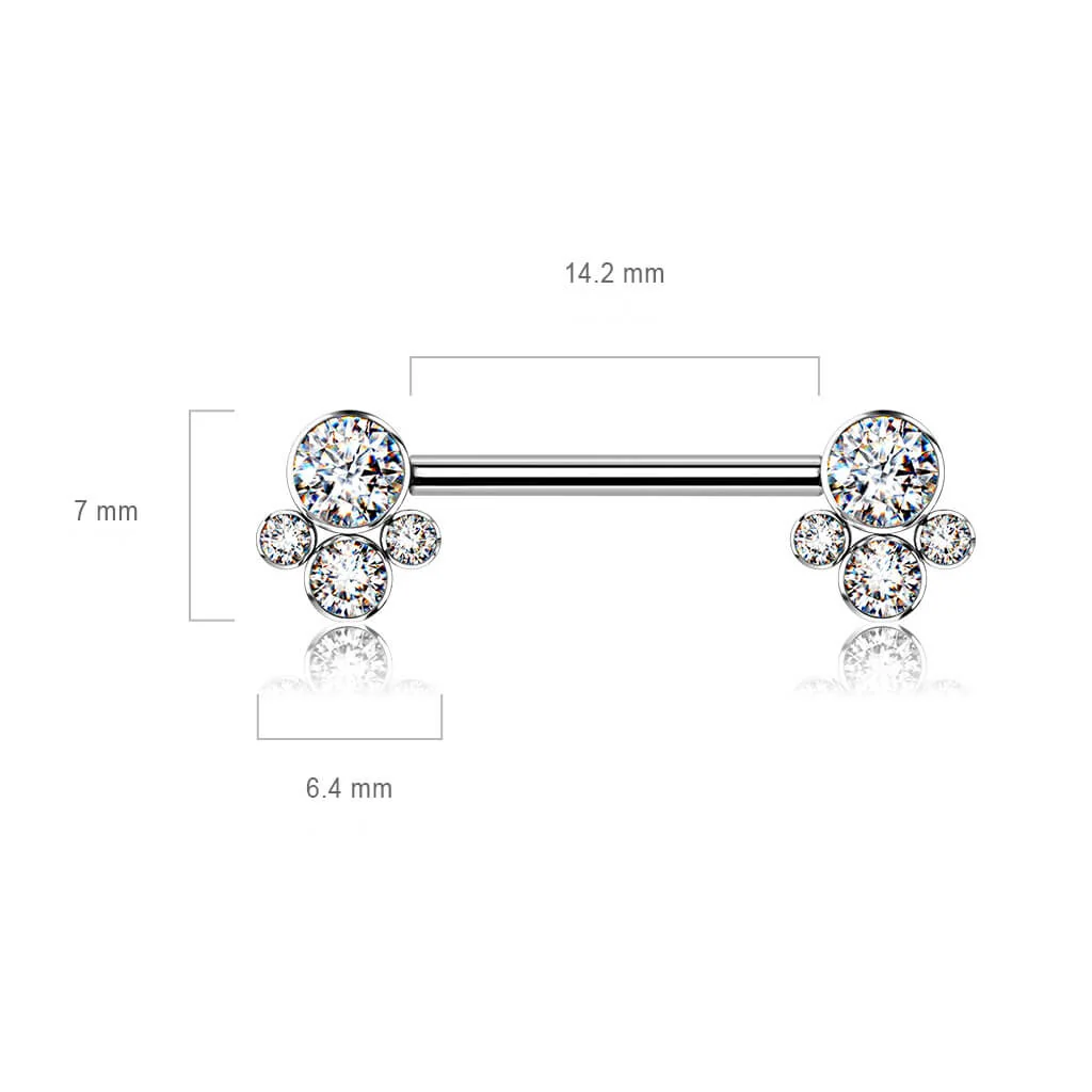 Titane Téton 4 Zircone Argent Filetage Interne - Image 3