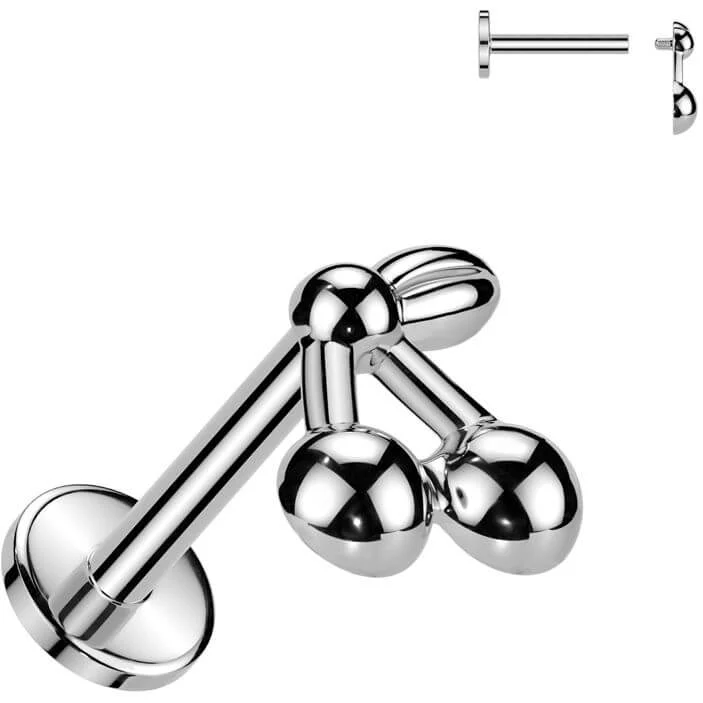 Titane Labret cerises Filetage Interne - Image 4