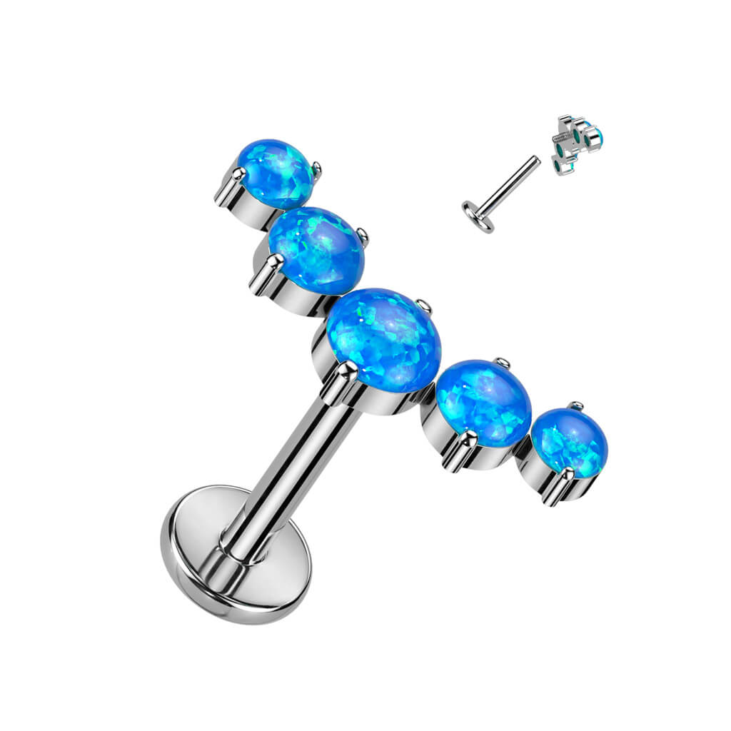Titane Labret Demi-Cercle Zircone Filetage Interne - Image 4