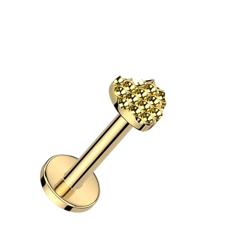 Titane Labret Cœur Filetage Interne - Image 2
