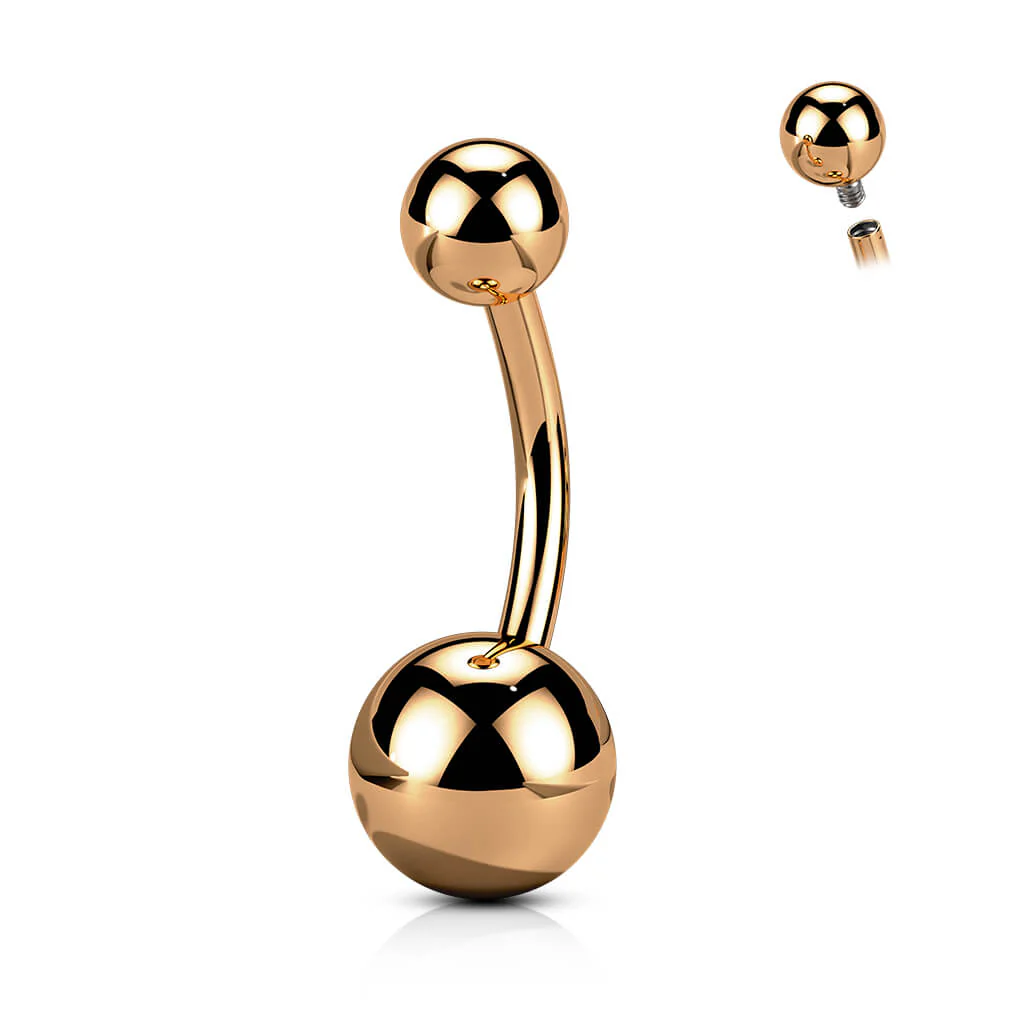 Titane Piercing Nombril Bille Filetage Interne - Image 10