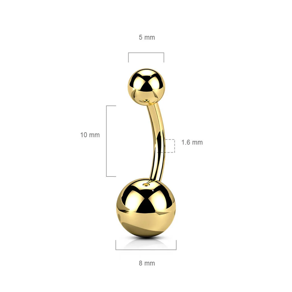 Titane Piercing Nombril Bille Filetage Interne - Image 2