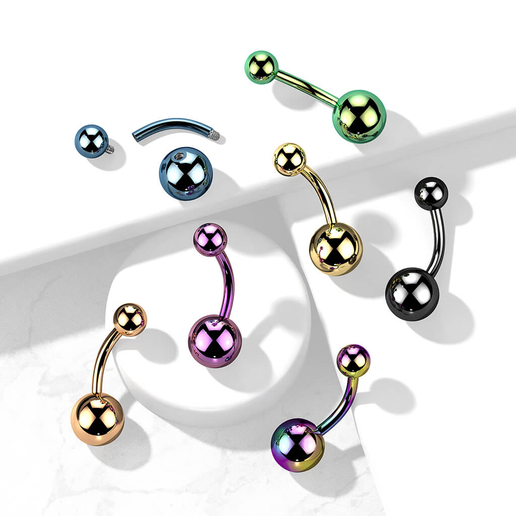 Titane Piercing Nombril Bille Filetage Interne - Image 5