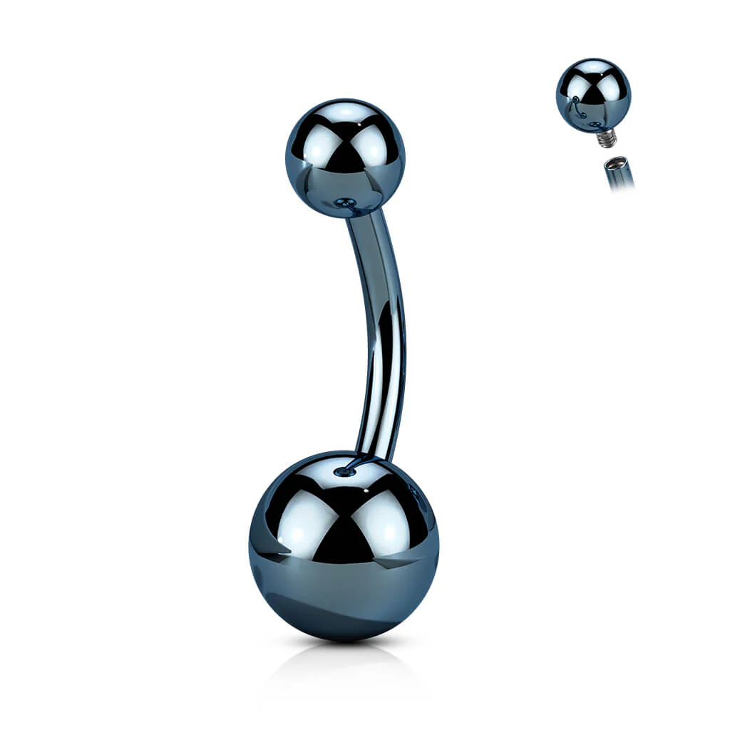 Titane Piercing Nombril Bille Filetage Interne - Image 6