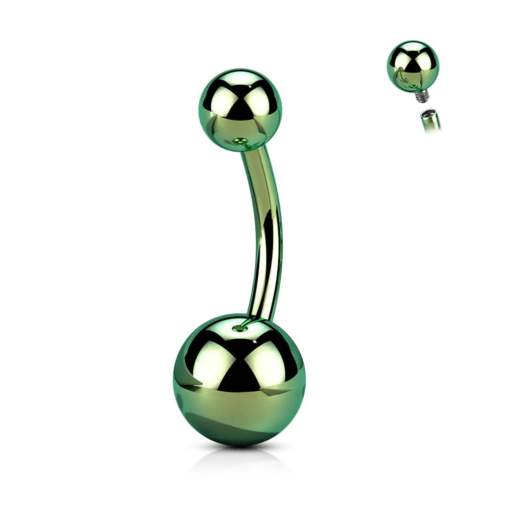 Titane Piercing Nombril Bille Filetage Interne - Image 7