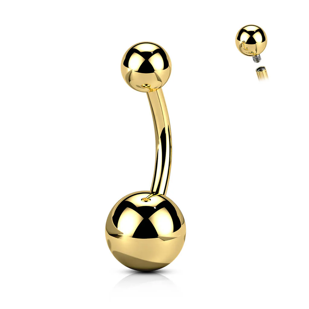 Titane Piercing Nombril Bille Filetage Interne - Image 8