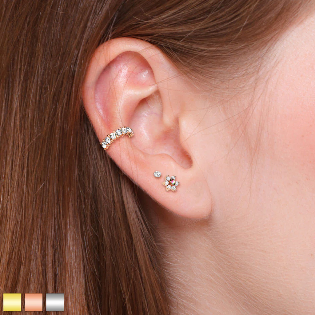 Barre Ensemble Labret Anneau Pliable, 3 morceaux - Image 2